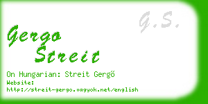 gergo streit business card
